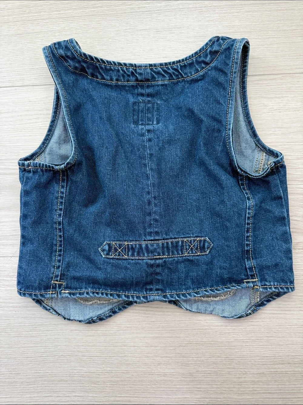 The Children’s Place Y2K Girls Denim Vest Size 10/12 Vintage Style